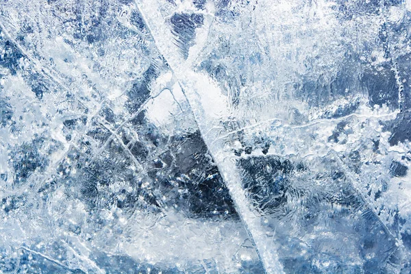 Textura Gelo Água Congelada Fundo Inverno — Fotografia de Stock