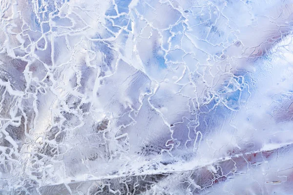 Textura Del Hielo Agua Congelada Fondo Invierno —  Fotos de Stock