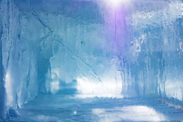 Die Textur Des Eises Das Gefrorene Wasser Winter Hintergrund — Stockfoto