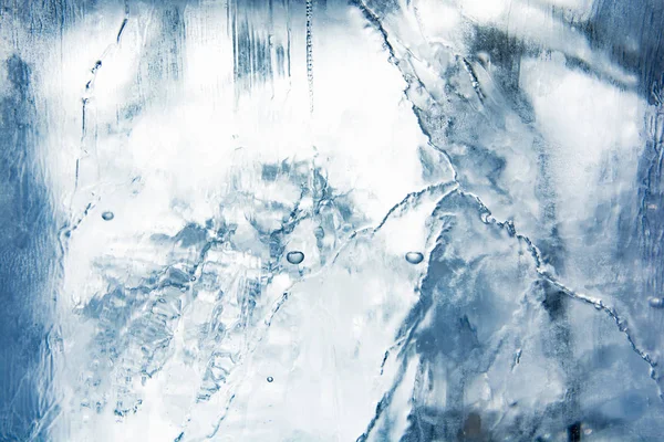 冬天湖面上有图案的冰层的纹理 圣诞节的冬季背景 — 图库照片