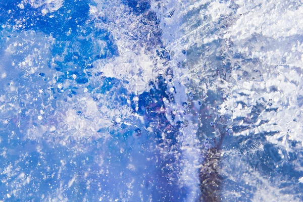Textura Gelo Congelado Com Padrão Lago Inverno Fundo Inverno Para — Fotografia de Stock