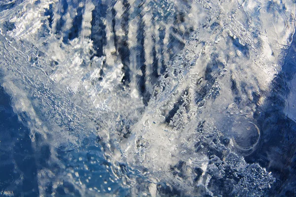 Consistenza Del Ghiaccio Acqua Ghiacciata Fondo Invernale — Foto Stock