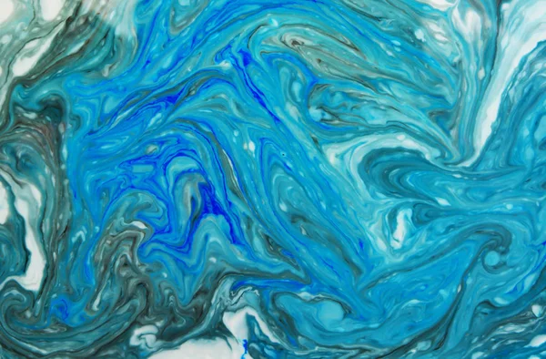 Абстрактний Красивий Синій Мармуровий Візерунок Чорним Кольором Східний Стиль Картини — стокове фото