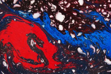 Güzel soyut Ebru çizim tekniği. Ebru su ile Akrilik boyalar boyama Türk usulü dalgalar katlanmış. Doğal lüks şık bir arada