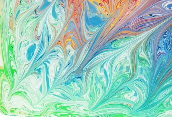 美しい抽象的しゅうちょう描画手法です アクリル塗料と水しゅうちょうトルコ画風はねじれ波です 天然高級のスタイリッシュな組み合わせ — ストック写真