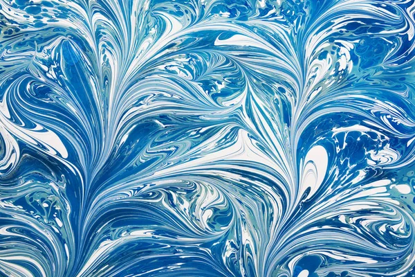 美しい抽象的しゅうちょう描画手法です アクリル塗料と水しゅうちょうトルコ画風はねじれ波です 天然高級のスタイリッシュな組み合わせ — ストック写真