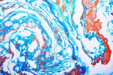 Güzel soyut Ebru çizim tekniği. Ebru su ile Akrilik boyalar boyama Türk usulü dalgalar katlanmış. Doğal lüks şık bir arada