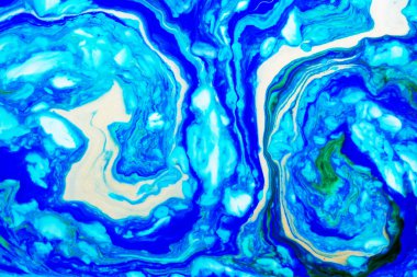 Güzel soyut Ebru çizim tekniği. Ebru su ile Akrilik boyalar boyama Türk usulü dalgalar katlanmış. Doğal lüks şık bir arada