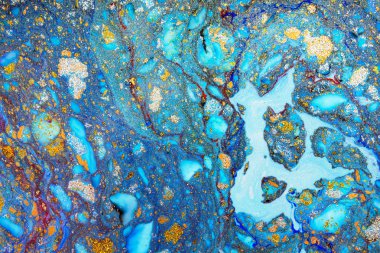 Güzel soyut Ebru çizim tekniği. Ebru su ile Akrilik boyalar boyama Türk usulü dalgalar katlanmış. Doğal lüks şık bir arada