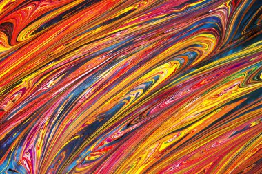 Güzel soyut resim bir resim tekniği Ebru. Türk Ebru tarzı su üzerinde akrilik boyalar ile dalga dalgası. Lüks şık kombinasyonu. Çağdaş sanat mermer sıvı doku 