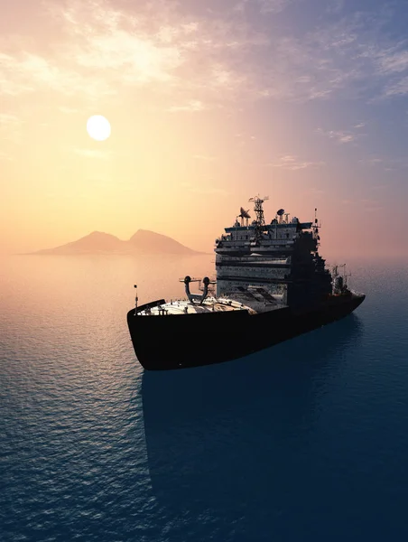 Ледокол Корабль Льду Море Рендеринга — стоковое фото