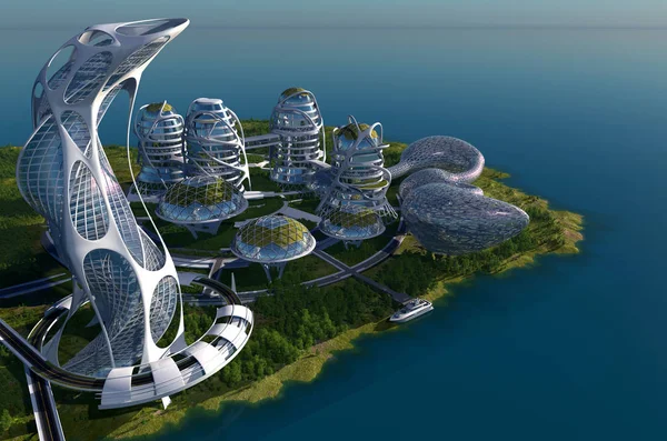 Future City Costa — Foto de Stock