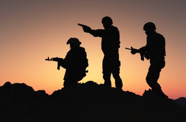 Silahı olan adam. , 3d render