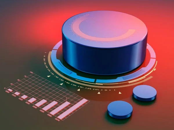 System Control Buttons Render — Stock Photo, Image