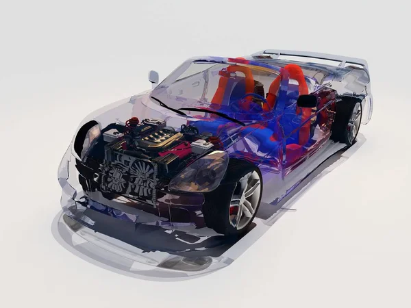 Modelo carros transparentes . — Fotografia de Stock