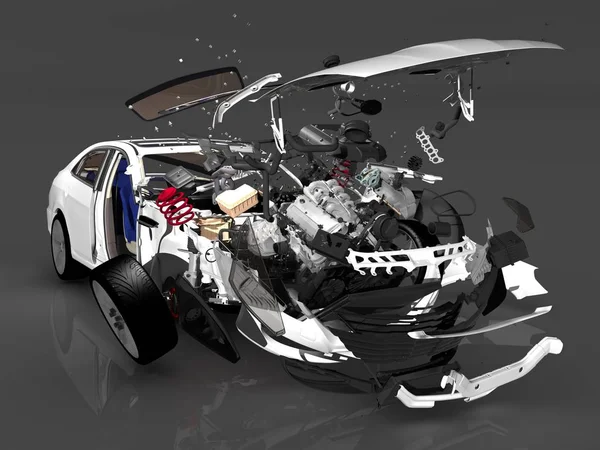 Ongeval auto. — Stockfoto
