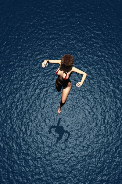 Jump into the sea. — Stock Photo, Image