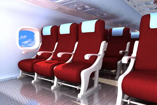Interior passenger aircraft. — Stock Photo, Image