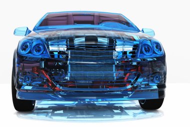 Şeffaf model arabalar.