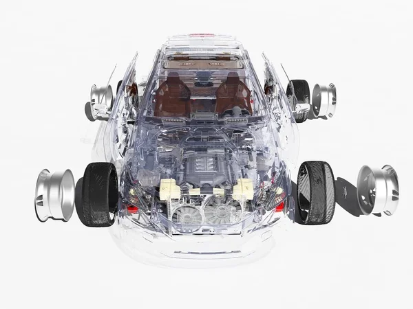 Carros modelo transparentes . — Fotografia de Stock