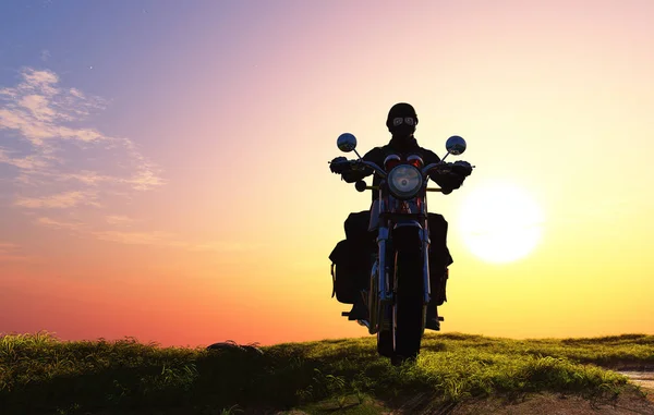 Motorradfahrer — Stockfoto