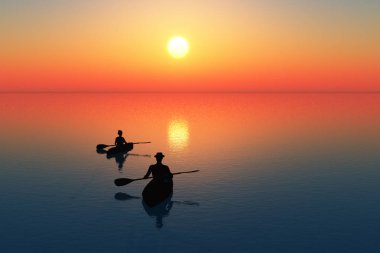 Teknelerde bir grup insan.