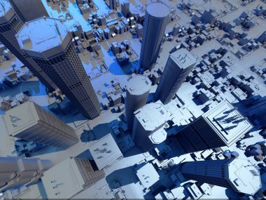 Şehrin grafiksel görüntüsü..., 3D görüntüleme