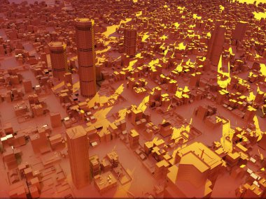 Şehrin grafiksel görüntüsü..., 3D görüntüleme