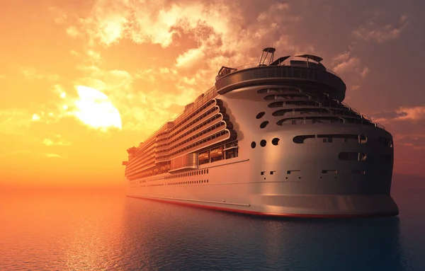 Modern Liner Ocean Render — Stock Photo, Image