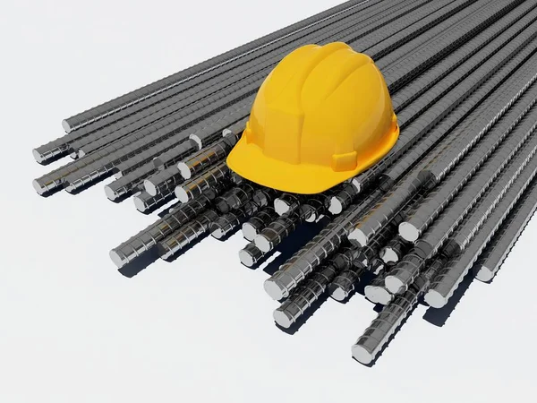 Casco Construcción Metal Render — Foto de Stock