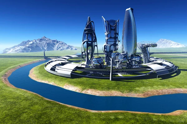 Future City Costa — Foto de Stock