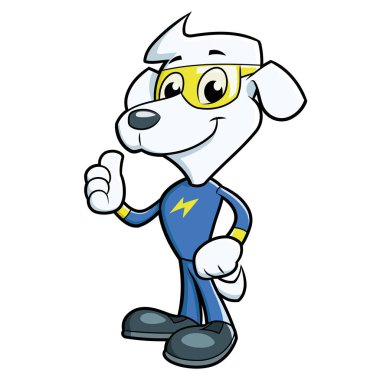 Köpek kahraman poz