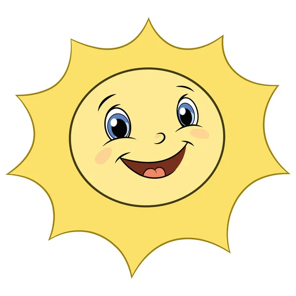 Cute smiling sun — Stock Vector
