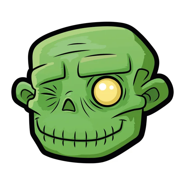Lächelnd Zombie Kopf 2 — Stockvektor