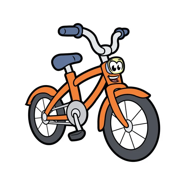 Linda bicicleta sonriente — Vector de stock