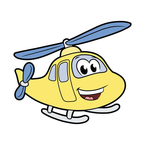 Sevimli gülümseyen helikopter