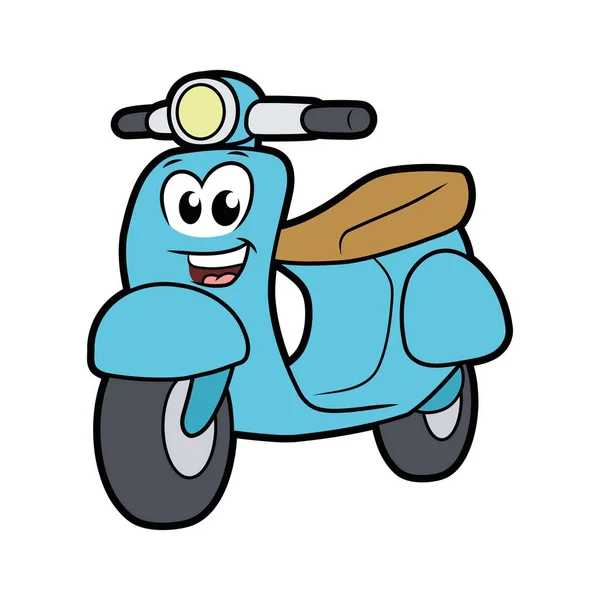 Lindo scooter sonriente — Archivo Imágenes Vectoriales