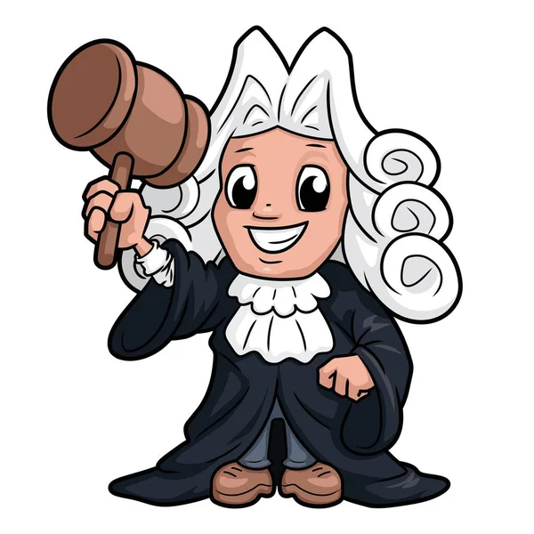 Funny judge character — Stock Vector