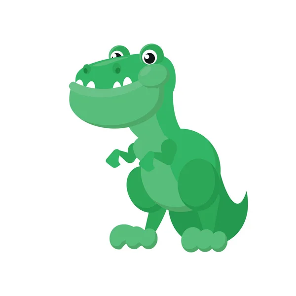 Значок зелений динозавр — стоковий вектор