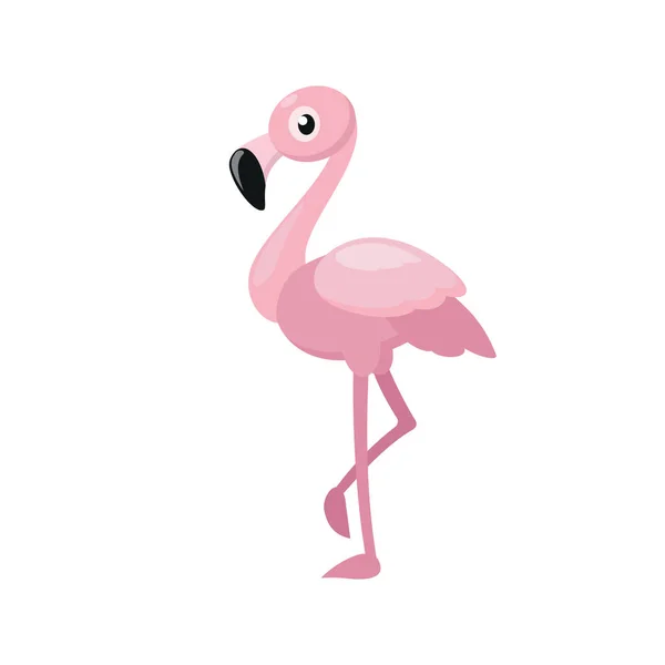 Flamingo-Ikone in rosa — Stockvektor