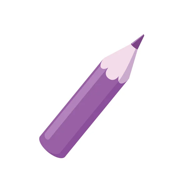 Purple pencil icon — Stock Vector