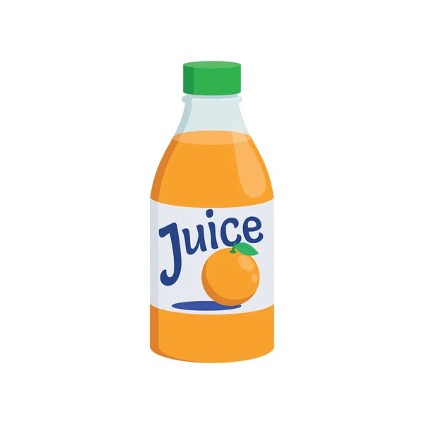 Icône bouteille de jus d'orange — Image vectorielle