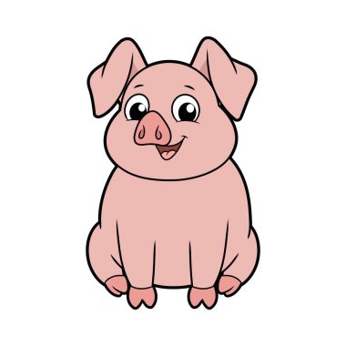 Gülümseyen büyük domuz