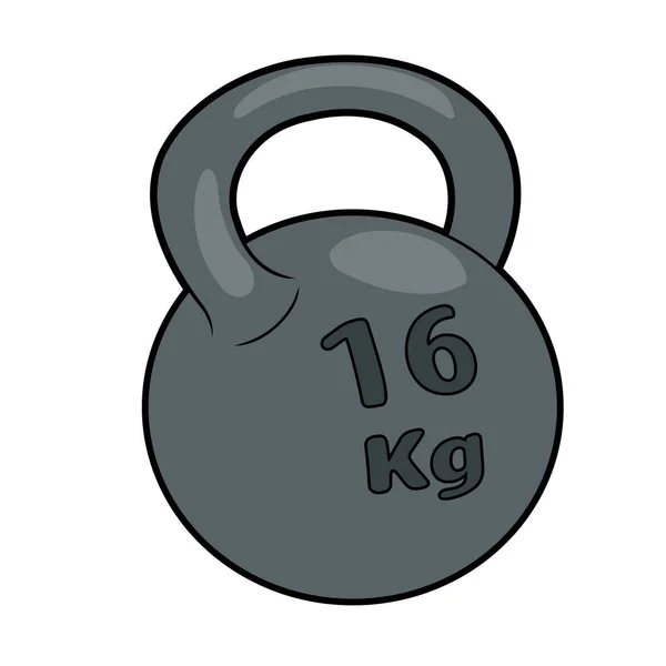 Heavy iron kettlebell — Stock Vector