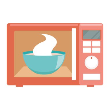 Bir mikrodalga düz simge tasviri