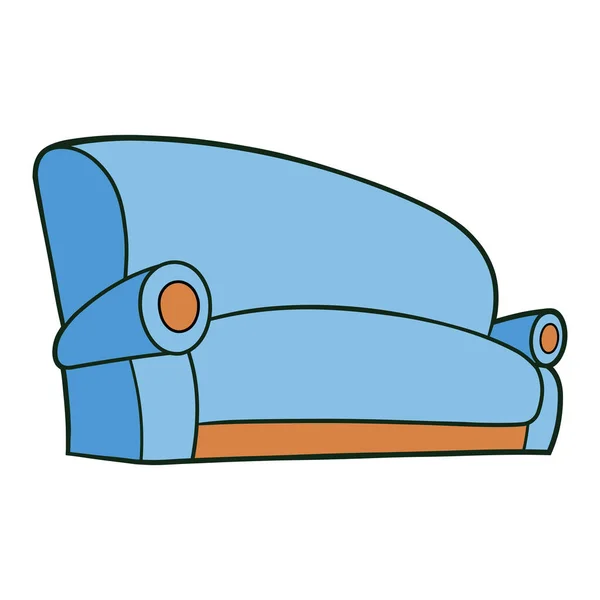 Ilustración de un gran sofá cómodo — Archivo Imágenes Vectoriales
