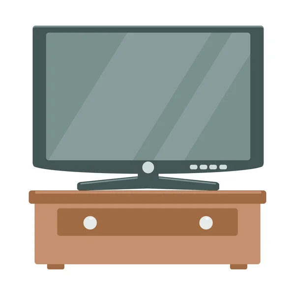 Illustration de l'icône plat TV LCD — Image vectorielle