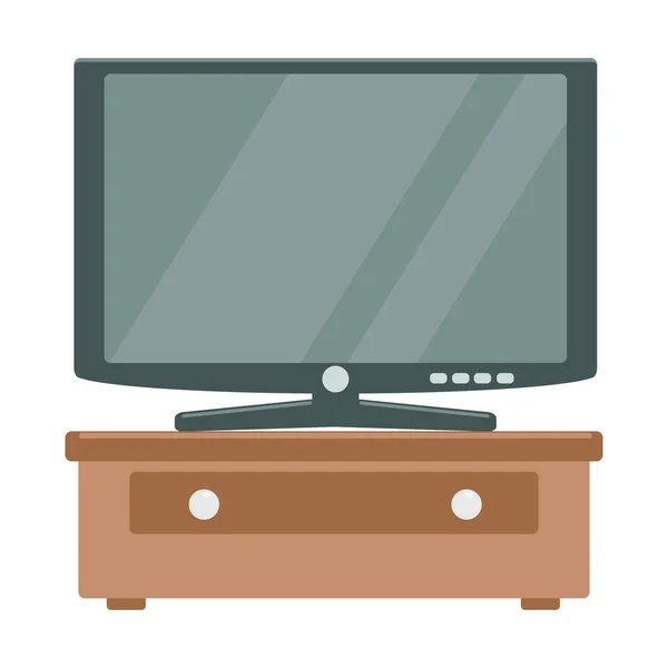 Ilustración de TV LCD icono plano Vector De Stock