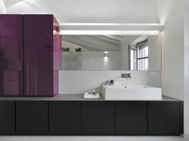modern banyo lavabo ön planda iç görünümü