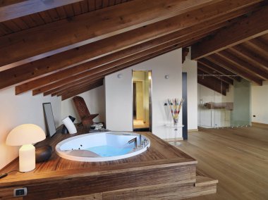 modern bir banyo iç çekim